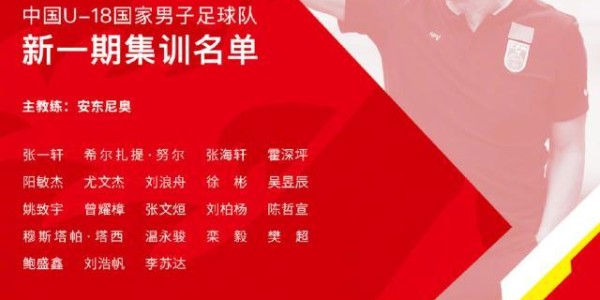 U18国青公布集训名单 广州队成大户共9人入选